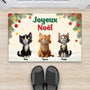 6923DFR1 paillasson personnalise chat de noel joyeux miaouel 6923d86wd2