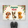 6923DFR1 paillasson personnalise chien de noel joyeux ouafel 6923d86wc