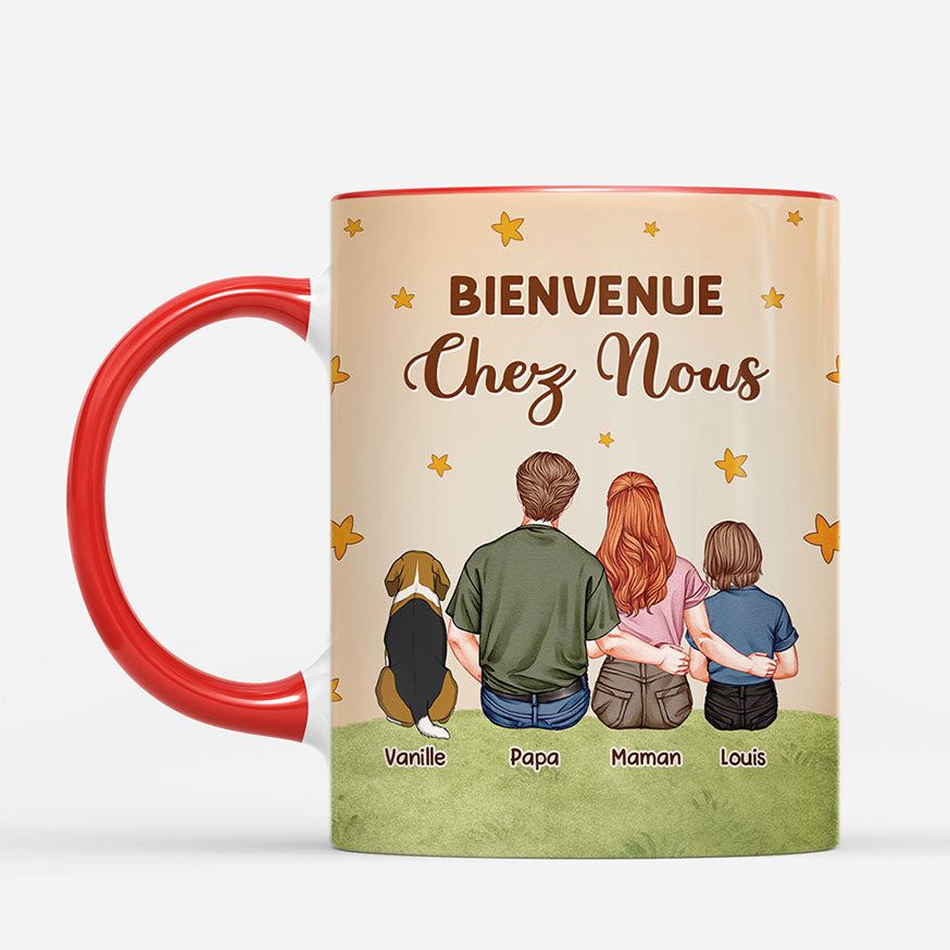 6927MFR2 mug personnalise famille et chatchien notre famille sous les etoiles 6927m8vti
