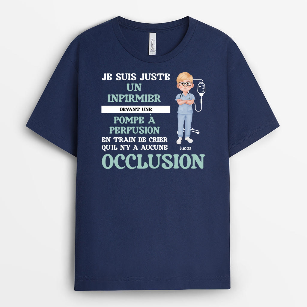 6931AFR2 t shirt personnalise je suis juste une infirmieredocteur 6931atvnn