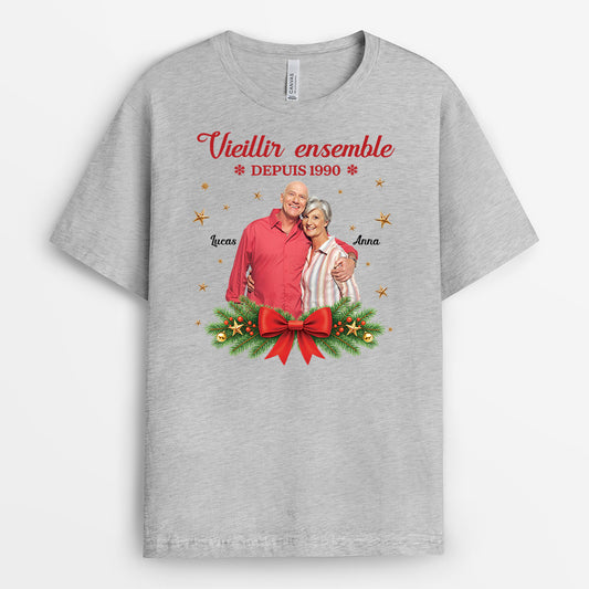 6933AFR1 t shirt personnalise couple de noel vieillir ensemble depuis 6933akltg_2