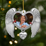 6942OFR1 ornement noel acrylique personnalise commemoratif avec photo de mamanpapa tu es en paix 6942o