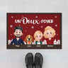 6943DFR1 paillasson personnalise pour famille avec chatchien un doux foyer a noel 6943d3yti