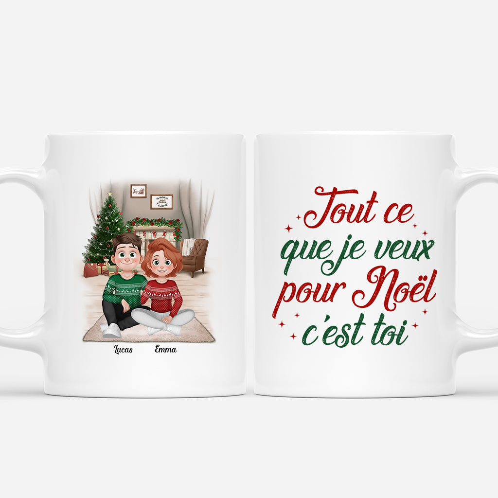 6945MFR1 mug personnalise couple de noel tout ce que je veux cest toi 6945mkp5g