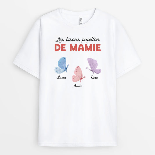 6947AFR1 les bisous papillon t shirt personnalise maman mamie 6947atvta_2