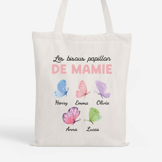6947BFR1 tote bag personnalise bisous papillon de mamie maman 6947btvta_2
