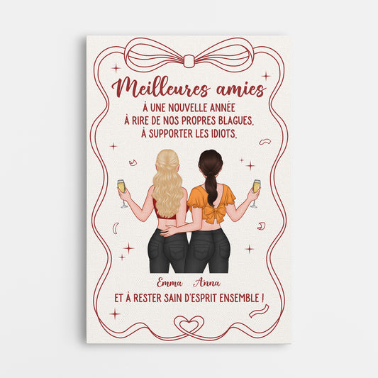 6951CFR1 toile personnalisee meilleure amie rire de nos propres blagues 6951c3vwf