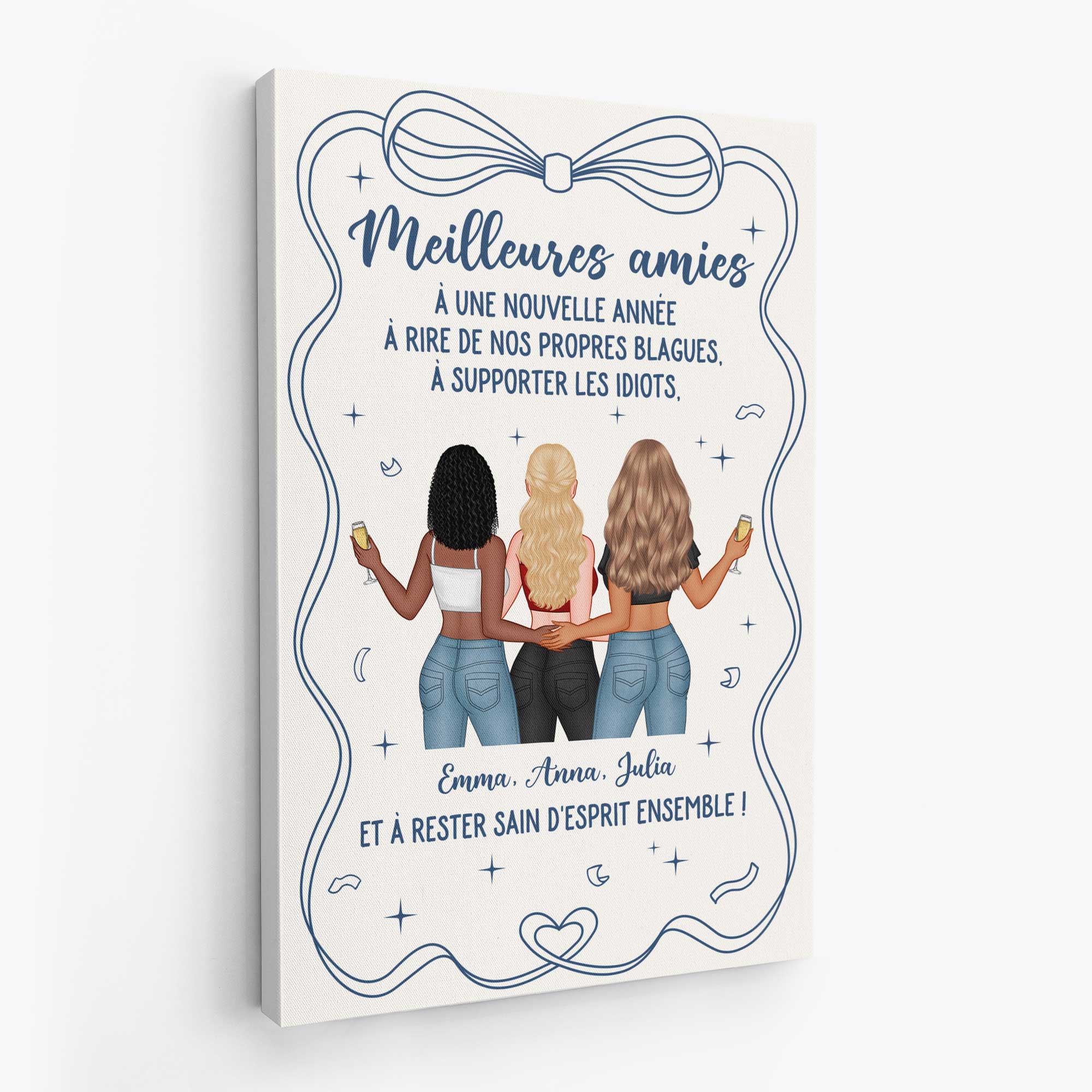 6951CFR2 toile personnalisee meilleure amie rire de nos propres blagues 6951c3vwf