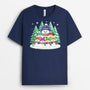 6964AFR2 papymamie et petits enfants bonhomme de neige t shirt noel personnalise 6964a3vta