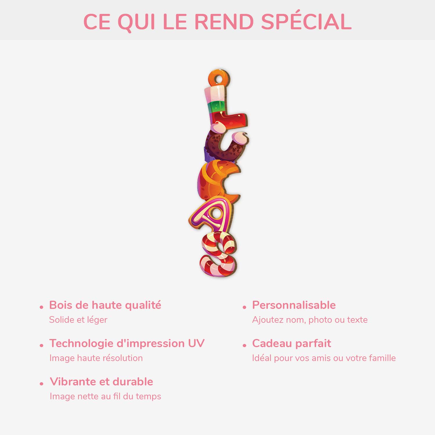 6969OFR4 effet dimpression 3d ornement de noel en bois a 1 couche personnalisee avec prenom pour femmehomme lettres style cartoon 6969okv5b