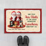 6974DFR1 paillasson personnalise chat pour couple pere et mere noel 6974d6hwd