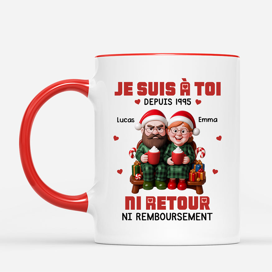 6976MFR2 mug personnalise couple de noel je suis a toi 6976m6pcg