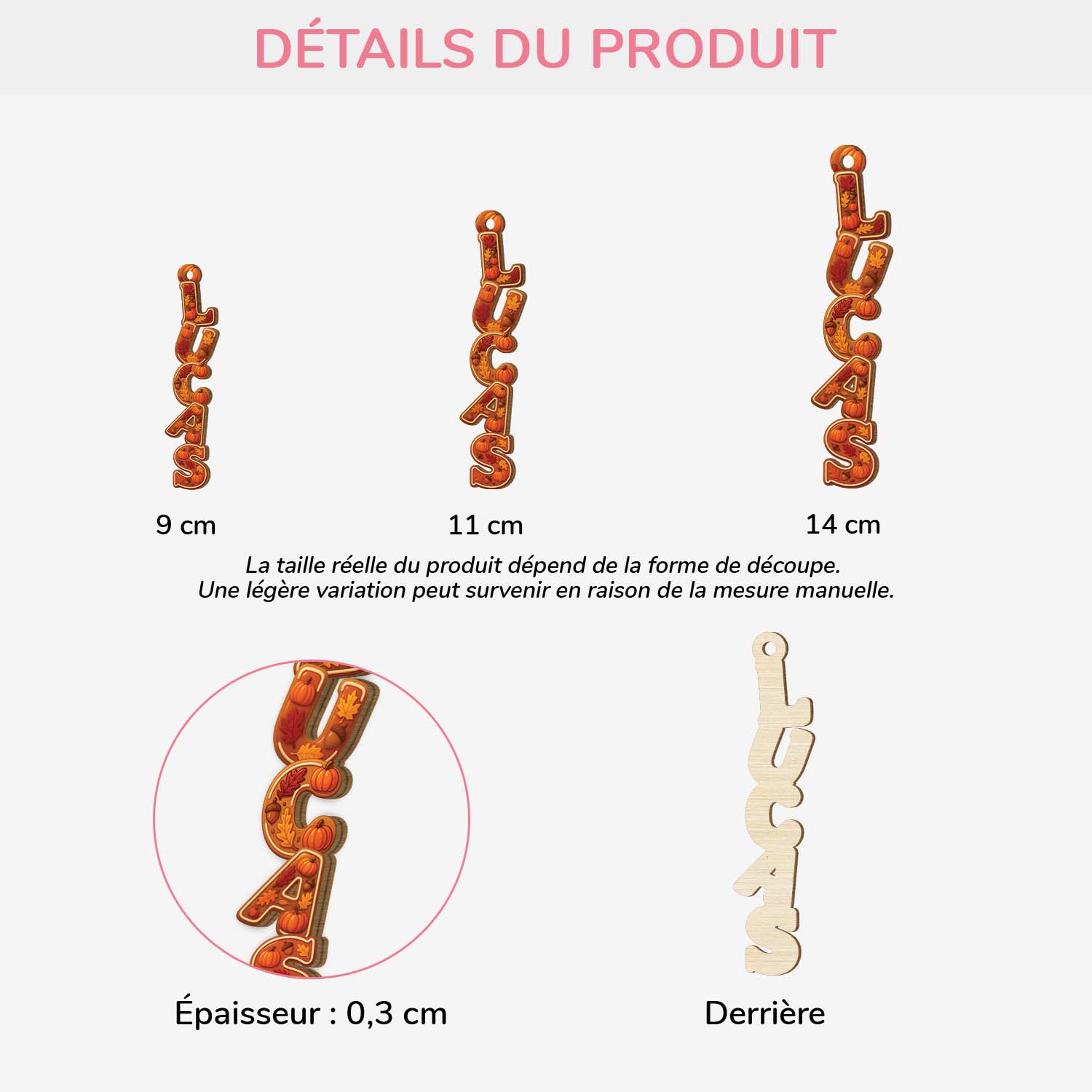 7001OFR1 effet dimpression 3d ornement noel en bois a 1 couche personnalise pour femmehomme avec prenom decoration style automne 7001otlta_1