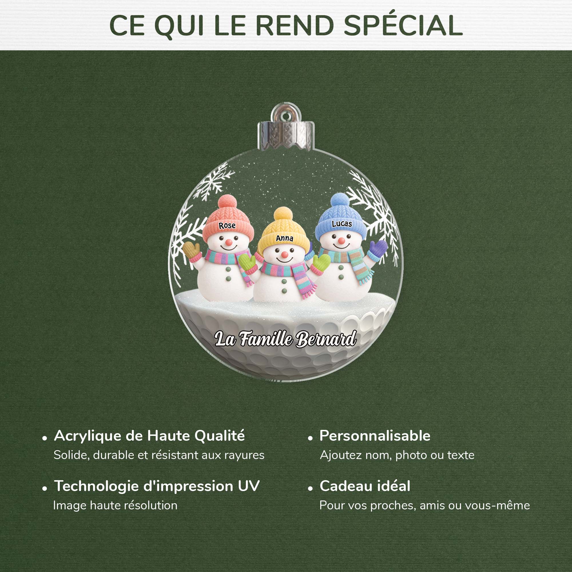 7001OFR4 effet dimpression 3d ornement noel en bois a 1 couche personnalise pour femmehomme avec prenom decoration style automne 7001otlta