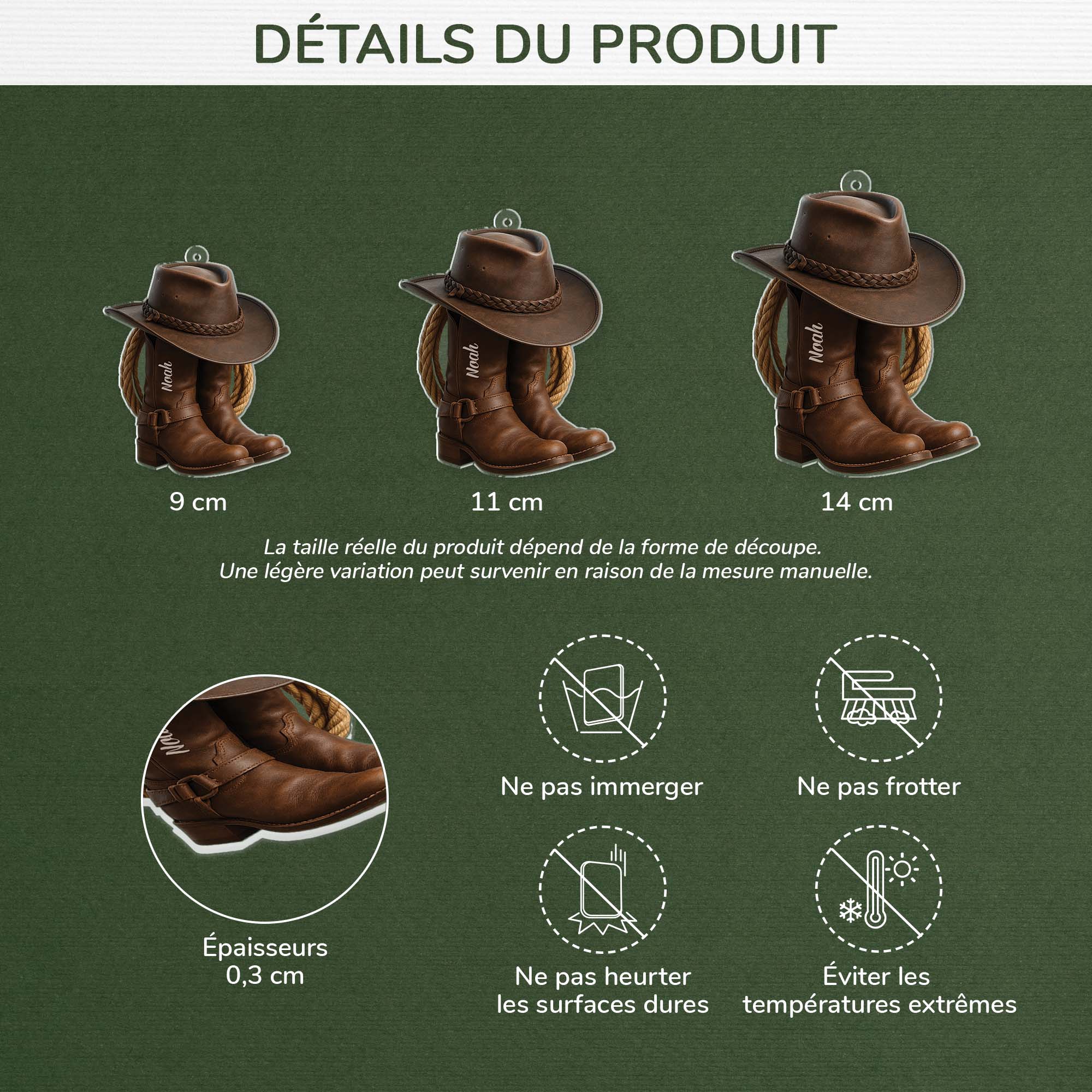 7002OFR3 effet dimpression 3d ornement acrylique personnalise pour femmehomme qui aime les chevaux bottes de cowboy 7002o6l5u