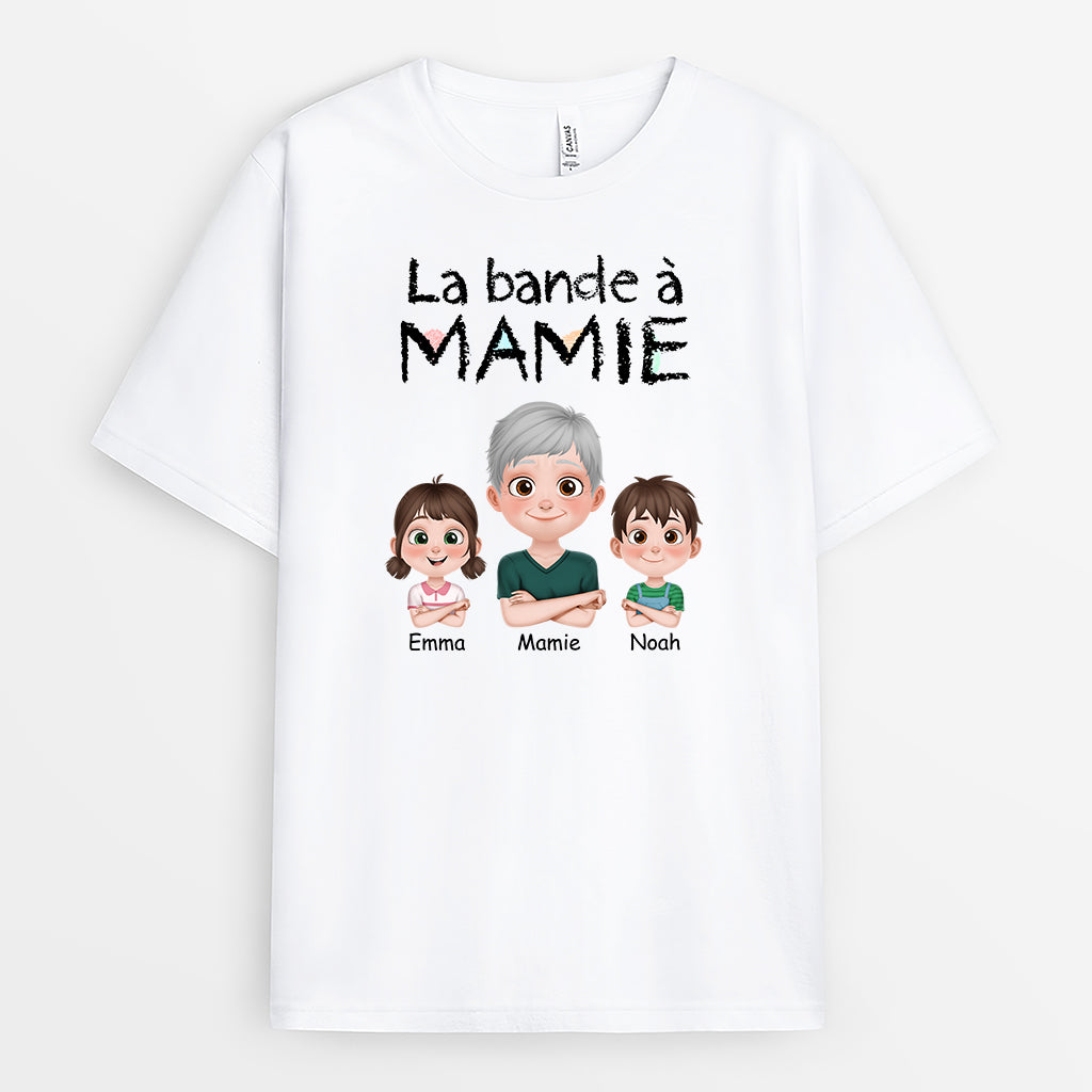 7003AFR1 t shirt personnalise pour papy et mamie la bande a mamie version blanc 7003a8l5a