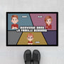 7010DFR1 paillasson personnalise famille bienvenue 7010d8tzi