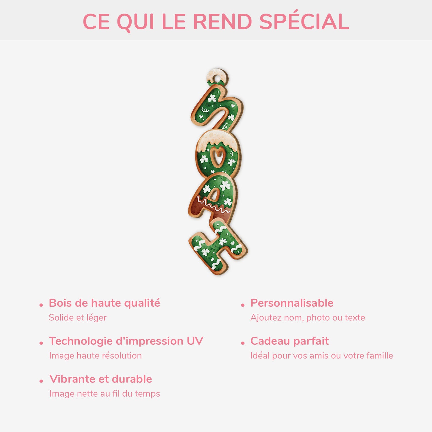 7011OFR4 effet dimpression 3d ornement noel en bois a 1 couche personnalise pour femmehomme lettres style biscuit sapin 7011okv5a