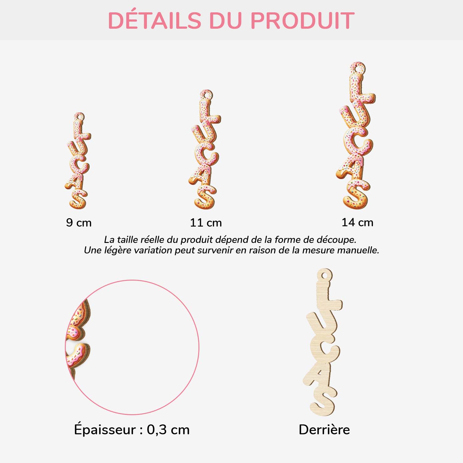 7012OFR1 effet dimpression 3d ornement en bois a 1 couche personnalise pour femmehomme decoration noel prenom avec lettres 7012o8l5a_1