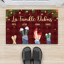 7038DFR2 paillasson personnalise famille et animaux noel en famille avec chienchat 7038d8pwi