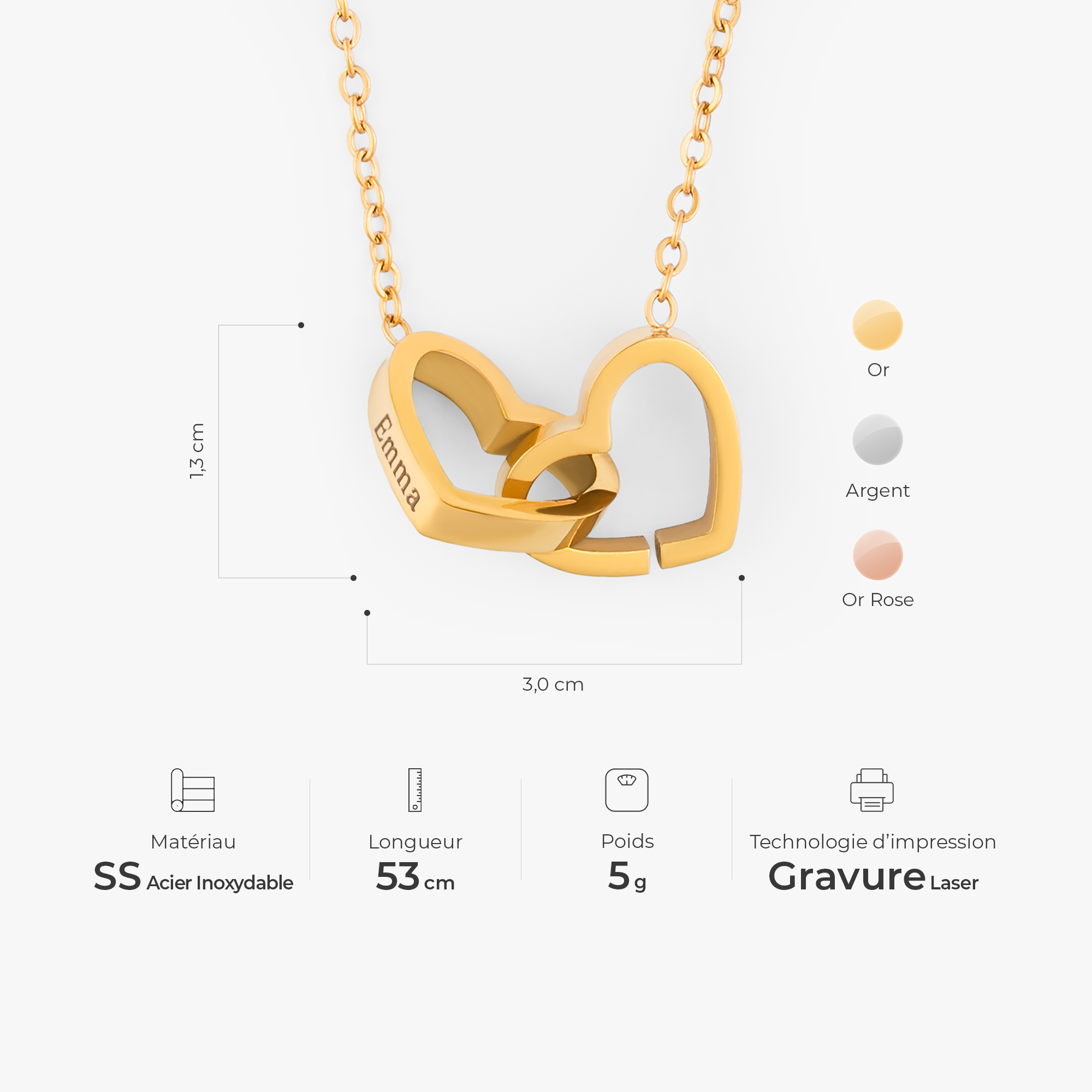 7039JFR3 collier couple personnalisable_ hommefemme deux coeurs ensemble 7039j0v5a