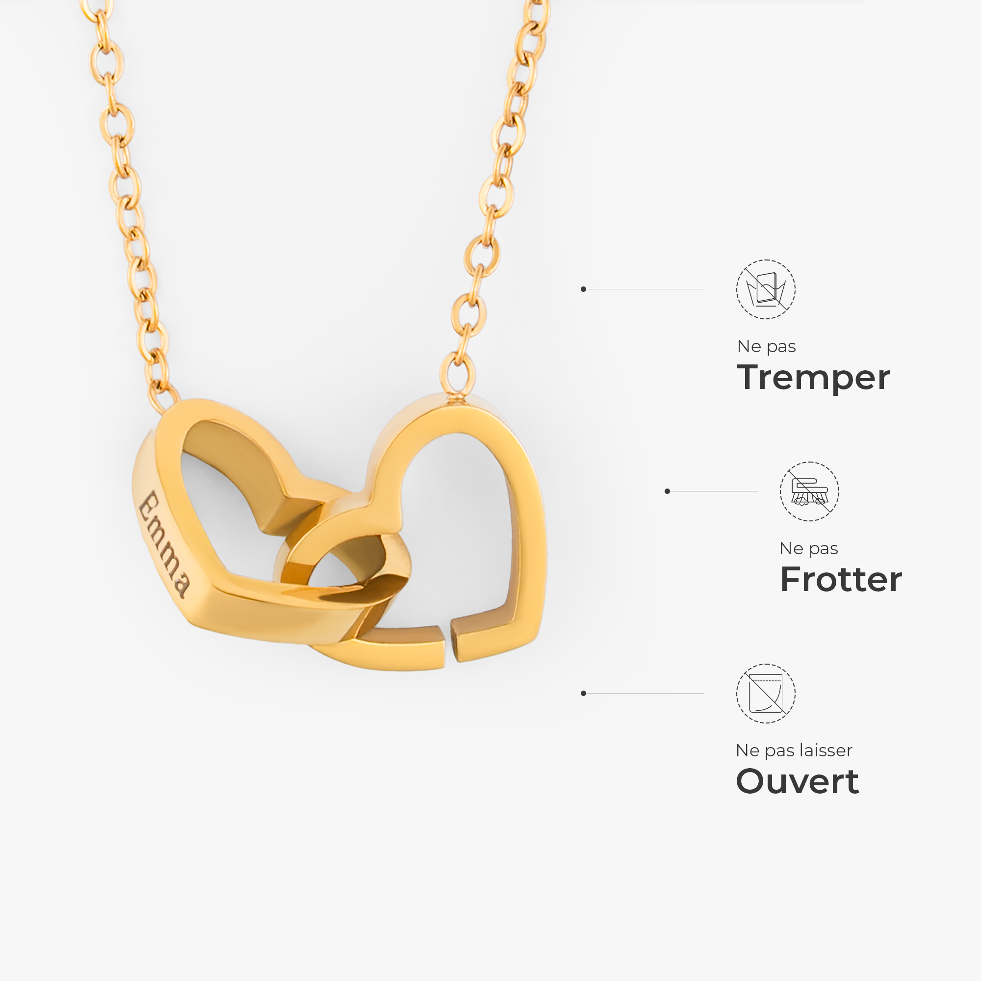 7039JFR4 collier couple personnalisable_ hommefemme deux coeurs ensemble 7039j0v5a
