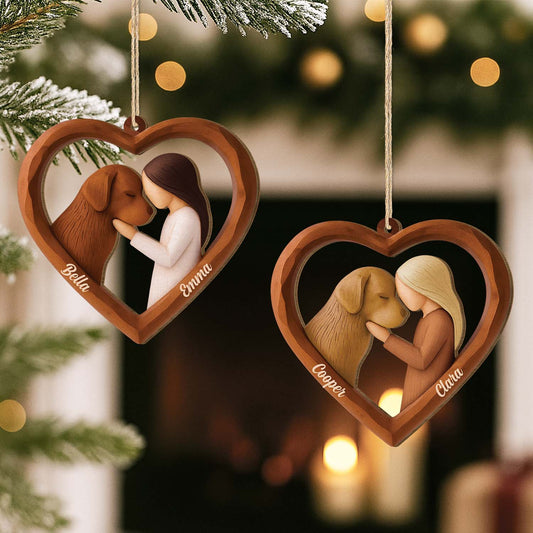 7046OFR2 ornement noel en bois a 1 couche personnalise mon petit coeur pour mon chien 7046o8v5c