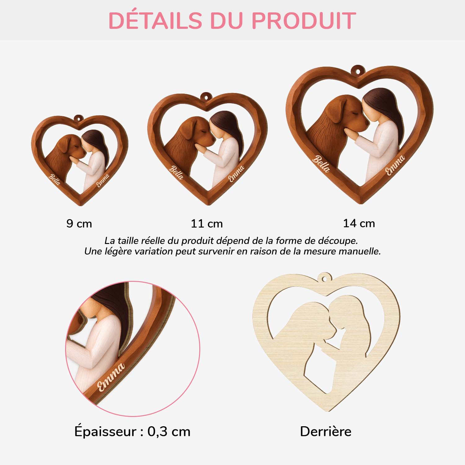 7046OFR3 ornement noel en bois a 1 couche personnalise mon petit coeur pour mon chien 7046o8v5c