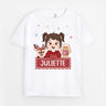 7049AFR1 t shirt personnalise enfant renne et biscuit de noel 7049attzk