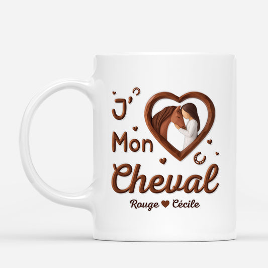 7051MFR1 mug personnalise pour femme jaime mon cheval 7051m3qmu