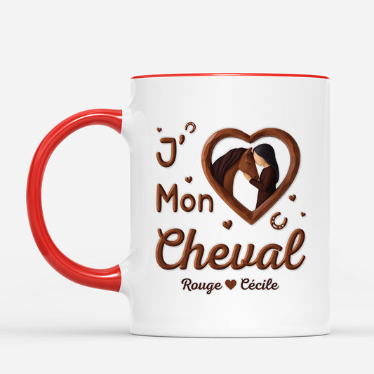 7051MFR2 mug personnalise pour femme jaime mon cheval 7051m3qmu