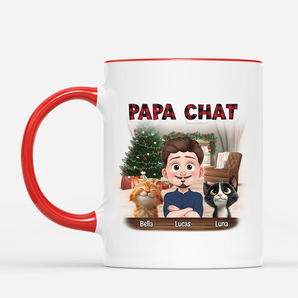 7056MFR2 mug de noel personnalise maman chat 7056mkz5d