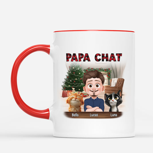 7056MFR2 mug de noel personnalise maman chat 7056mkz5d