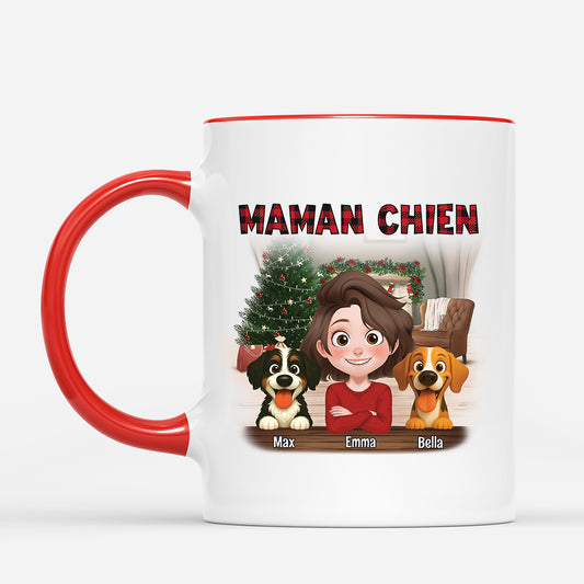 7056MFR2 mug de noel personnalise papa chien 7056mkz5c