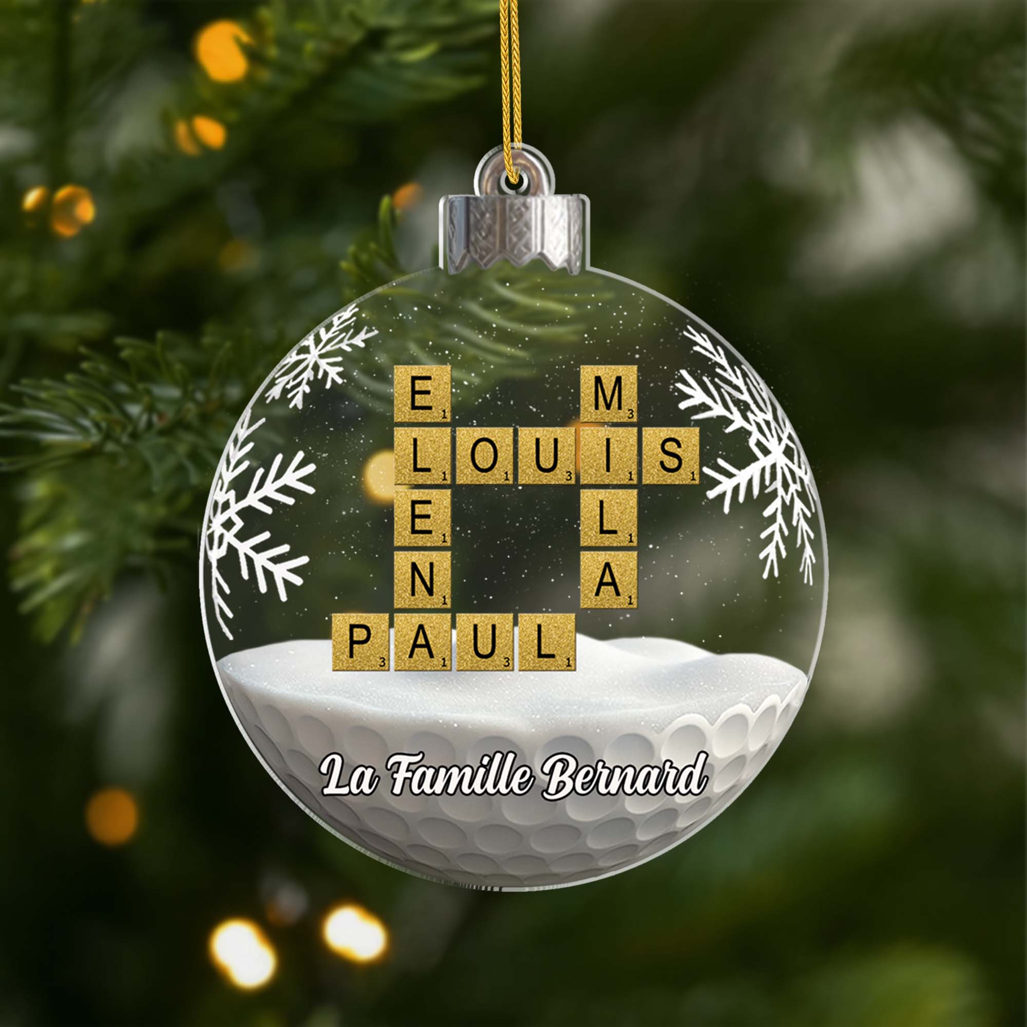 7057OFR1 effet dimpression 3d ornement acrylique personnalise boule de noel avec mots croises 7057o8l5i