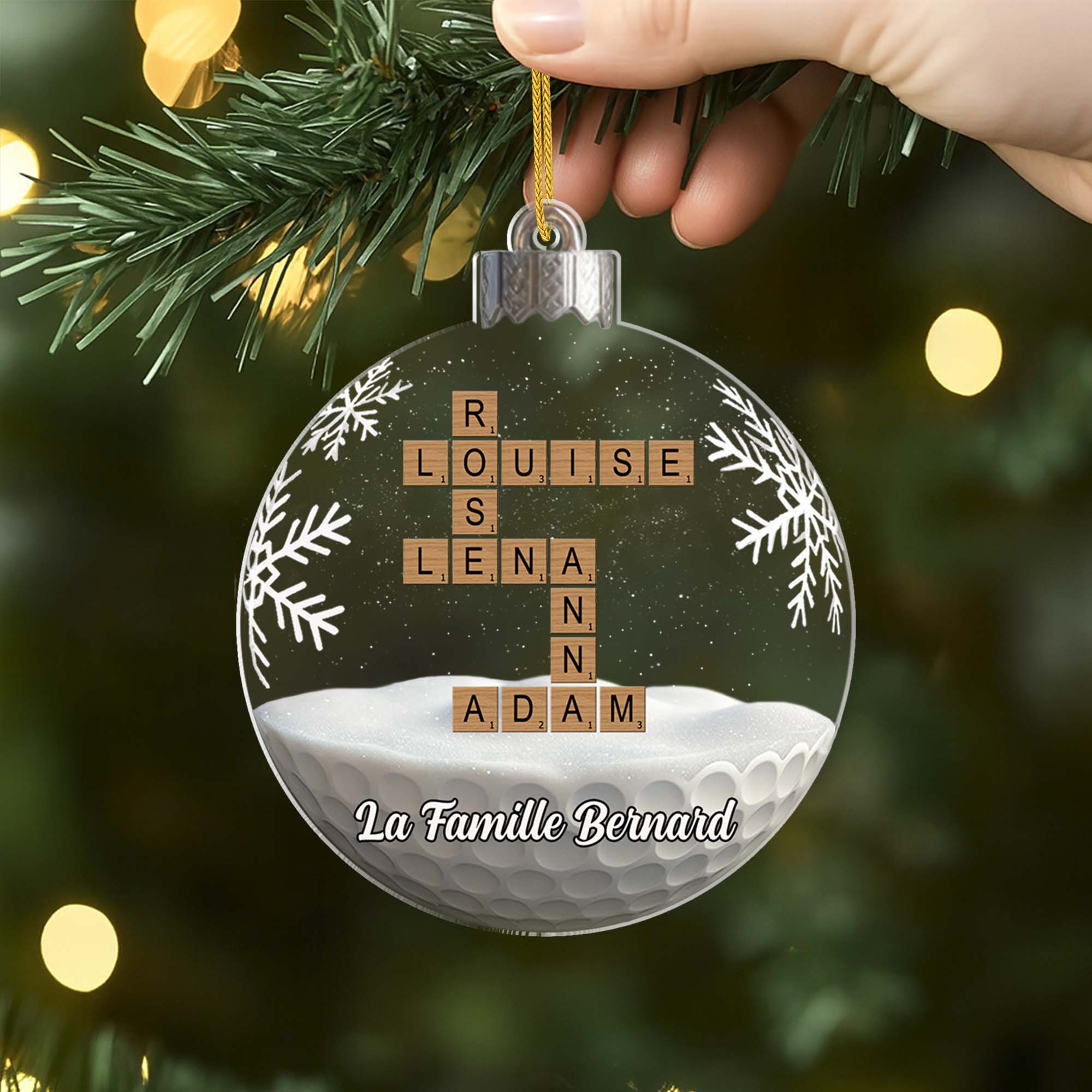 7057OFR2 effet dimpression 3d ornement acrylique personnalise boule de noel avec mots croises 7057o8l5i
