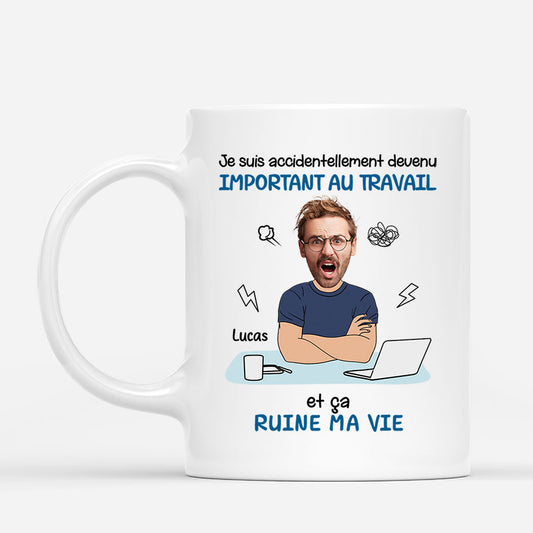 7065MFR1 mug personnalise photo de bureau pour femmehomme devenu important au travail 7065mklco_2