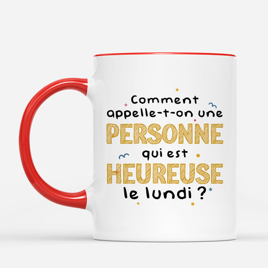 7077MFR2 mug personnalise pour femmehomme retraite est heureux le lundi 7077mkvqb