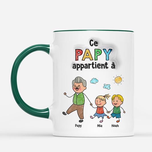 7078MFR2 effet dimpression 3d mug personnalise ce papy cette mamie appartient a 7078mtqaa