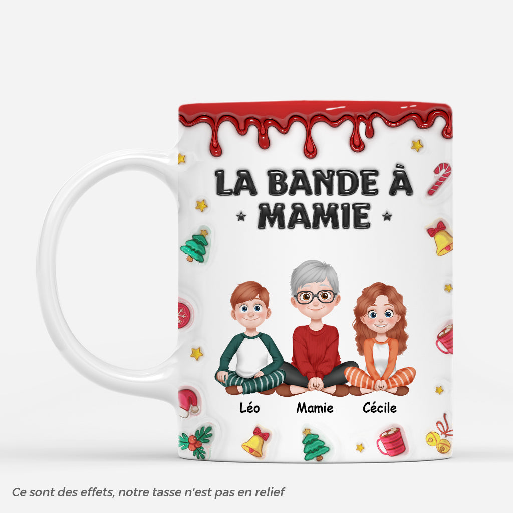 7088MFR1 effet dimpression 3d mug de noel personnalise la bande a papa maman 7088mttaa