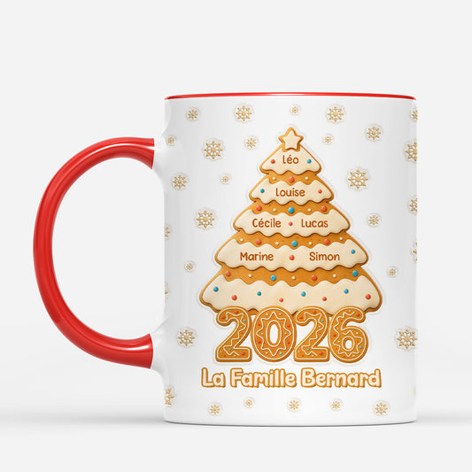 7090MFR2 effet dimpression 3d mug personnalise famille sapin de noel biscuit 7090m8vni
