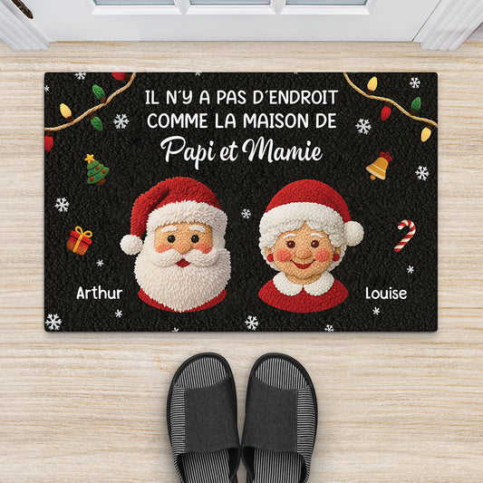 7099DFR1 effet dimpression 3d paillasson personnalise la maison de papi et mamie noel 7099d3lzi_1