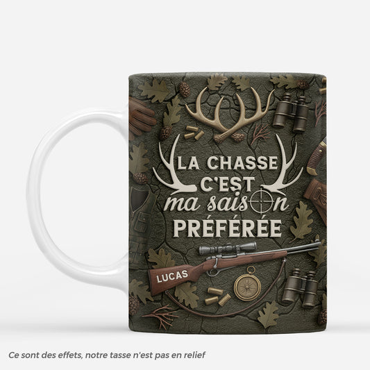 7102MFR1 effet dimpression 3d mug personnalise la chasse est ma saison preferee 7102m8vnb