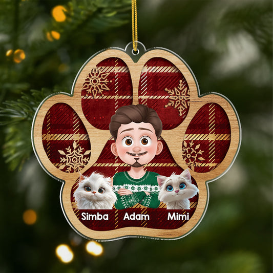 7104OFR1 ornement acrylique personnalise boule de noel patte de chat 7104okv5d_74363077 c34e 4061 b272 30fe4bb4da1e