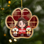 7104OFR1 ornement acrylique personnalise boule de noel patte de chien 7104okv5d