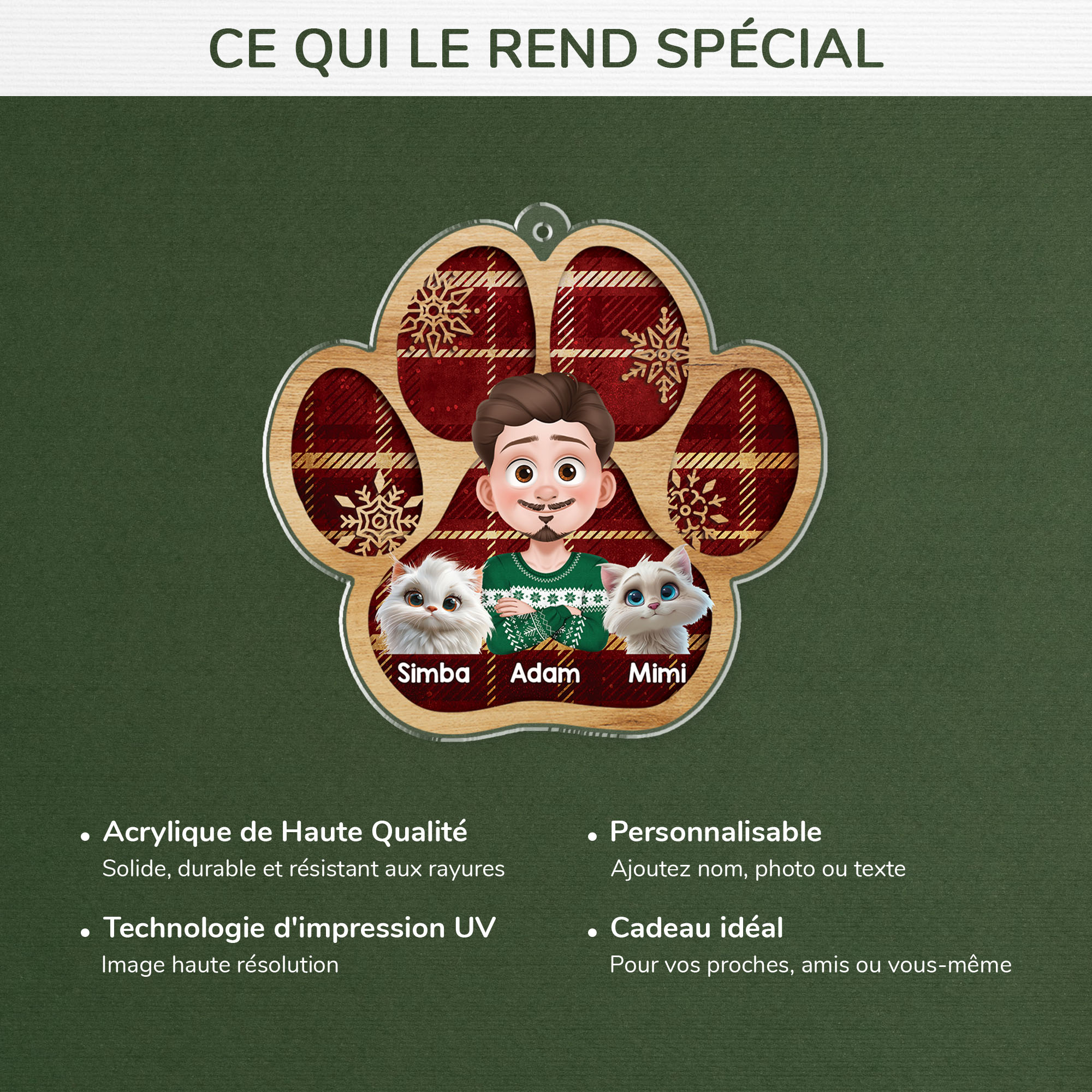 7104OFR4 ornement acrylique personnalise boule de noel patte de chat 7104okv5d_f4ebbd2d f7cb 461d 8d00 7bcae7277259