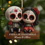 7125OFR1 effet dimpression 3d ornement noel en bois a 1 couche personnalise vieillir ensemble couple calavera 7125o3vzg