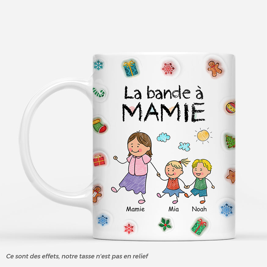 7134MFR1 effet dimpression 3d mug de noel personnalise la bande de mamie papy avec cadeau 7134mkv5a
