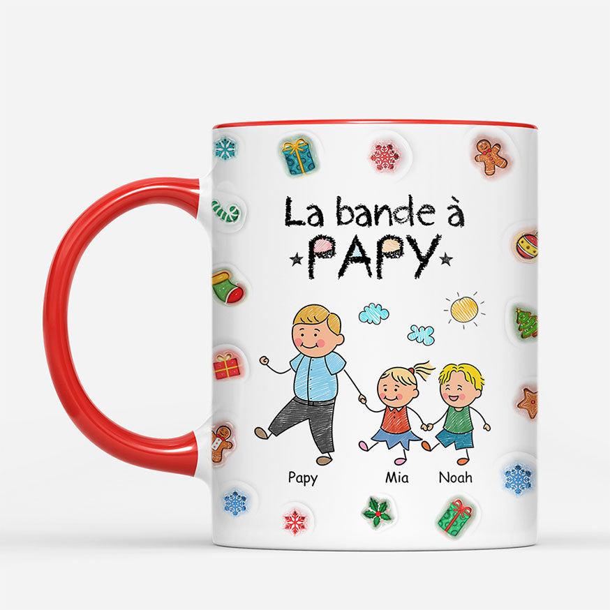 7134MFR2 effet dimpression 3d mug de noel personnalise la bande de mamie papy avec cadeau 7134mkv5a