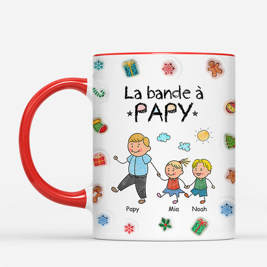 7134MFR2 effet dimpression 3d mug de noel personnalise la bande de mamie papy avec cadeau 7134mkv5a